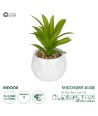 GloboStar® Artificial Garden SUCCULENT ALOE POTTED PLANT 20984 Διακοσμητικό Φυτό Αλόη Φ9 x Υ12cm